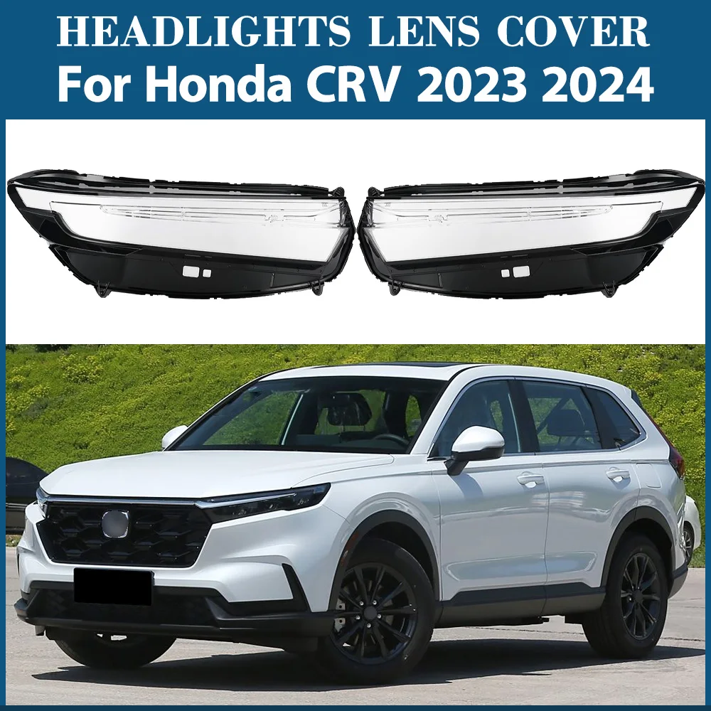 

For Honda CRV 2023 2024 Car Accessories Front Headlamps Transparent Lampshades Lamp Shell Headlights Lens Cover Plexiglass