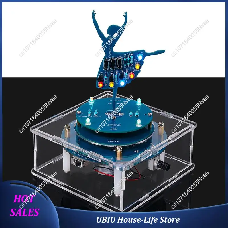 Rotating Music Box DIY Electronic Kit Ballerina Girl Music Box With RGB LED Rotating Design For DIY Soldering Practice-Best Sell