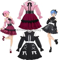 Re:zero Rem Cosplay Dresses Ram Cosplay Costume Re: Life A Different World From Zero Disarmed Mine Girl Cute Princess Dress Sets