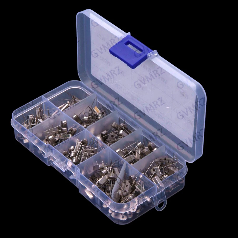 200PCS 32.768kHz 8mhz  16mhz 24mhz 4MHz 12MHz 10Values ​​HC-49S Passive Crystal Oscillator Kit 32.768kHz 8mhz Integrated circuit