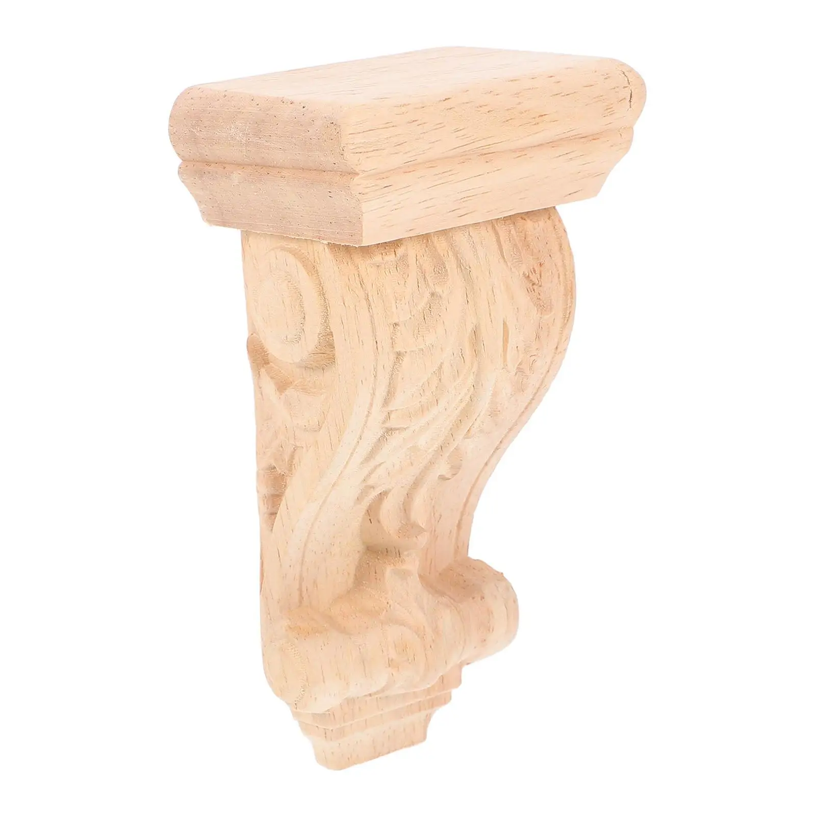 

Carved Wood Capital Corbels Decorative Trim for Cabinet Home Furniture Walls Shelf Bracket Roman Column Design