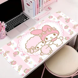 Pink My M-melody Anime Mousepad Cartoon Cute Kawaii Mouse Pad Soft Keyboard Pad Pc Accessories Table Mat Gaming Cabinet Carpet