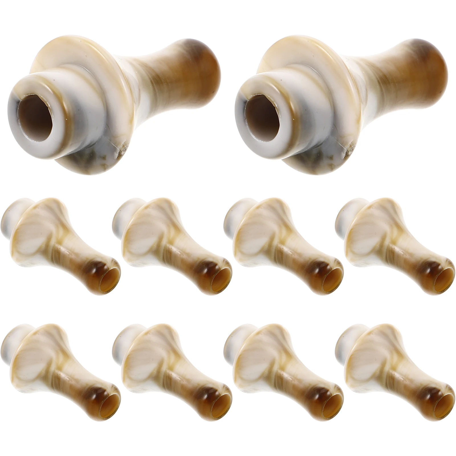 

10pcs Chinese Hulusi Mouthpieces Gourd Flute Replacement Parts Compatible With Bb C Key Durable Resin Universal Fit Ethnic