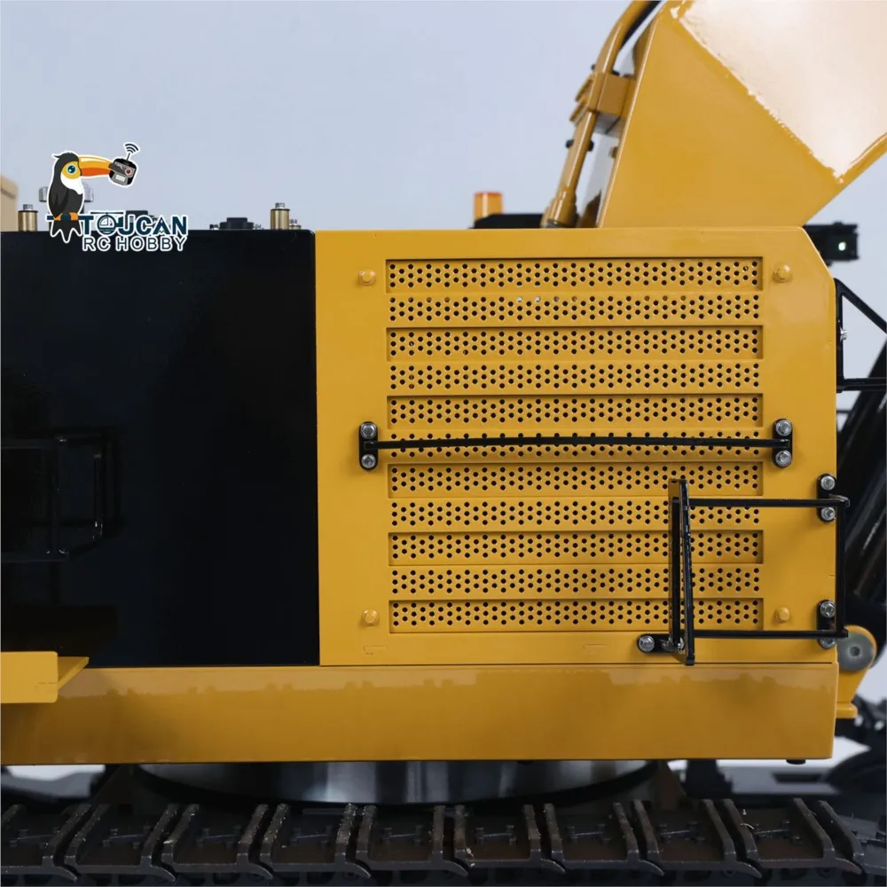 1:14 6015B Metal Hydraulic RC Excavator Construction Vehicle Model Lights Liquid Crystal Display Remote Control Toy Gift