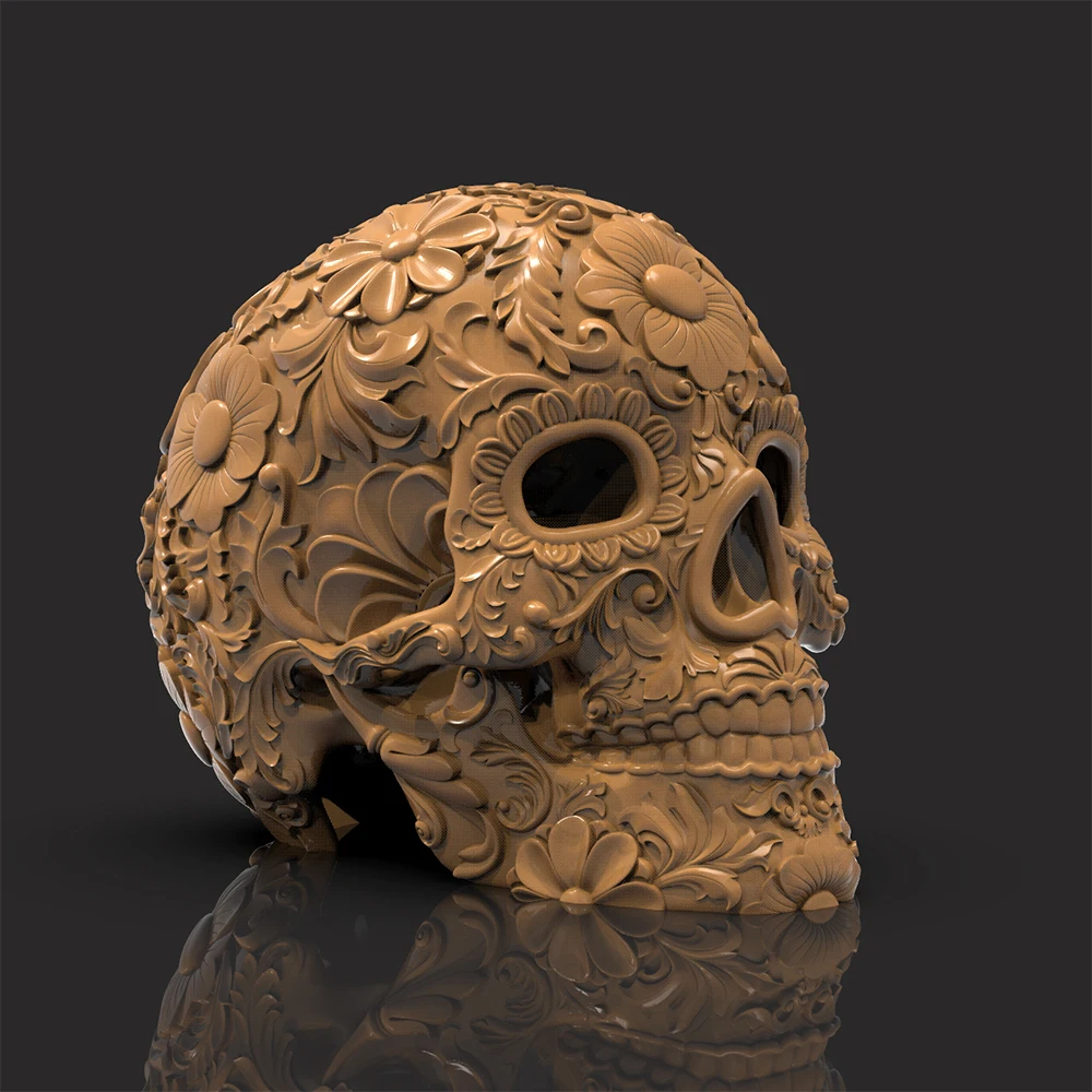 STL 3D نموذج الجمجمة لجهاز التوجيه باستخدام الحاسب الآلي أسباير Artcam 3D طابعة حفارة طحن