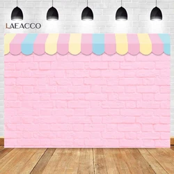 Laeacco Pink Brick Wall Newborn Baby Shower Nursery Photocall Photography Background Photo Backdrop For Photo Studio Photozone