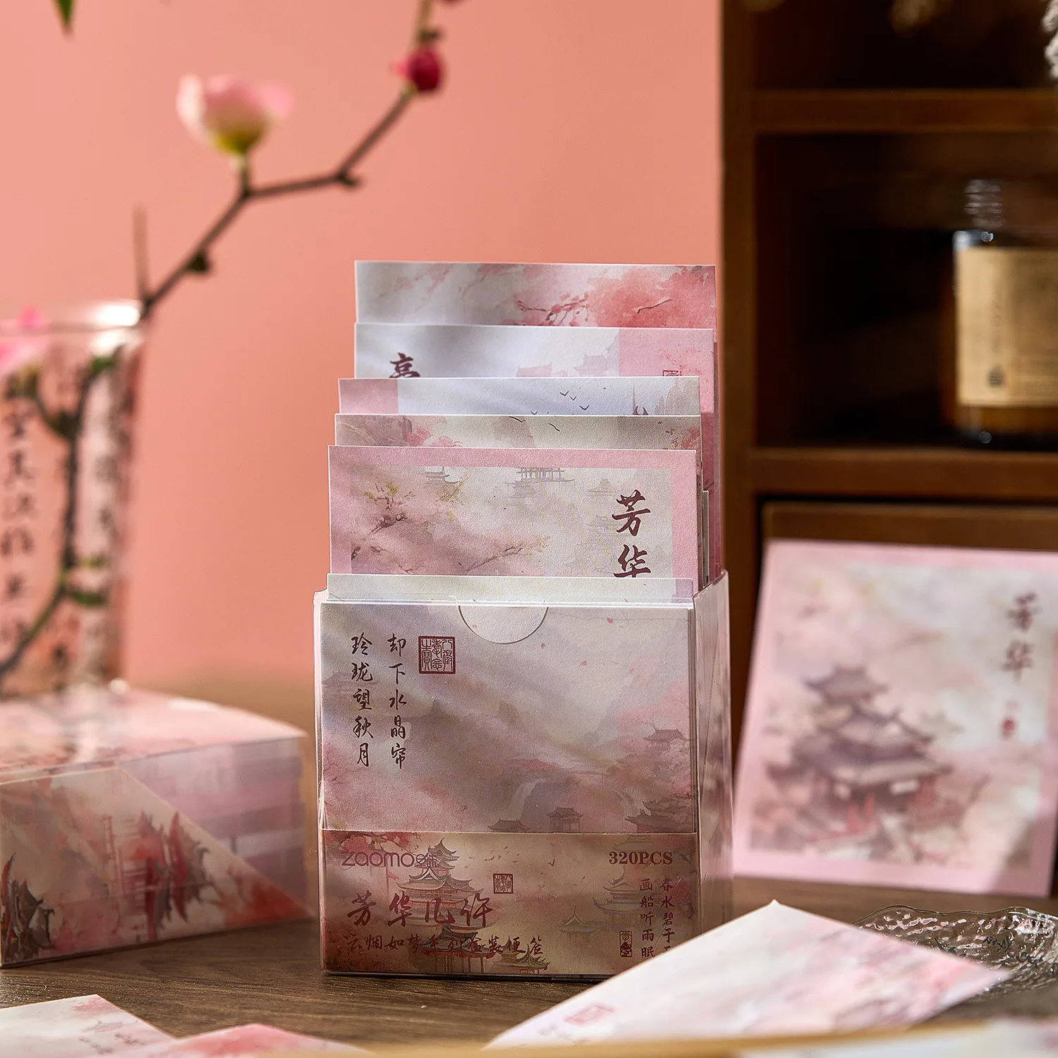 

320 pcs chinese styleNote pad Decorative collage paper Scrapbooking Material handmade Diary Album Junk Journal Supplies