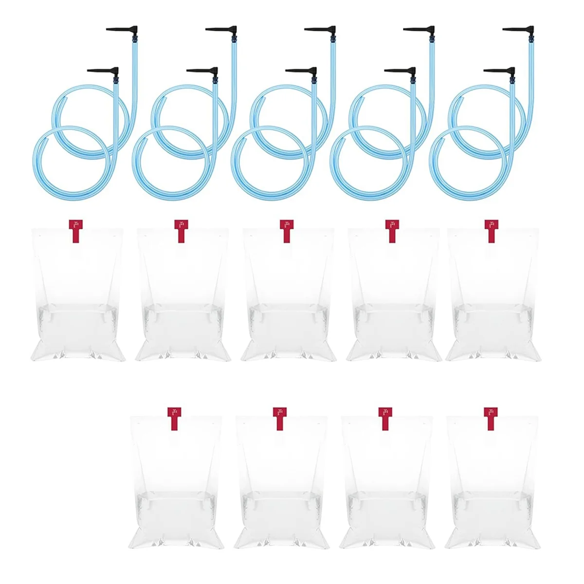 A002 10 Sets Maple Syrup Tapping Kit Include 10 Maple Tree Taps Spiles 10 Pcs 35In Maple Syrup Tubes 10 Pcs 8L -Clear Bags