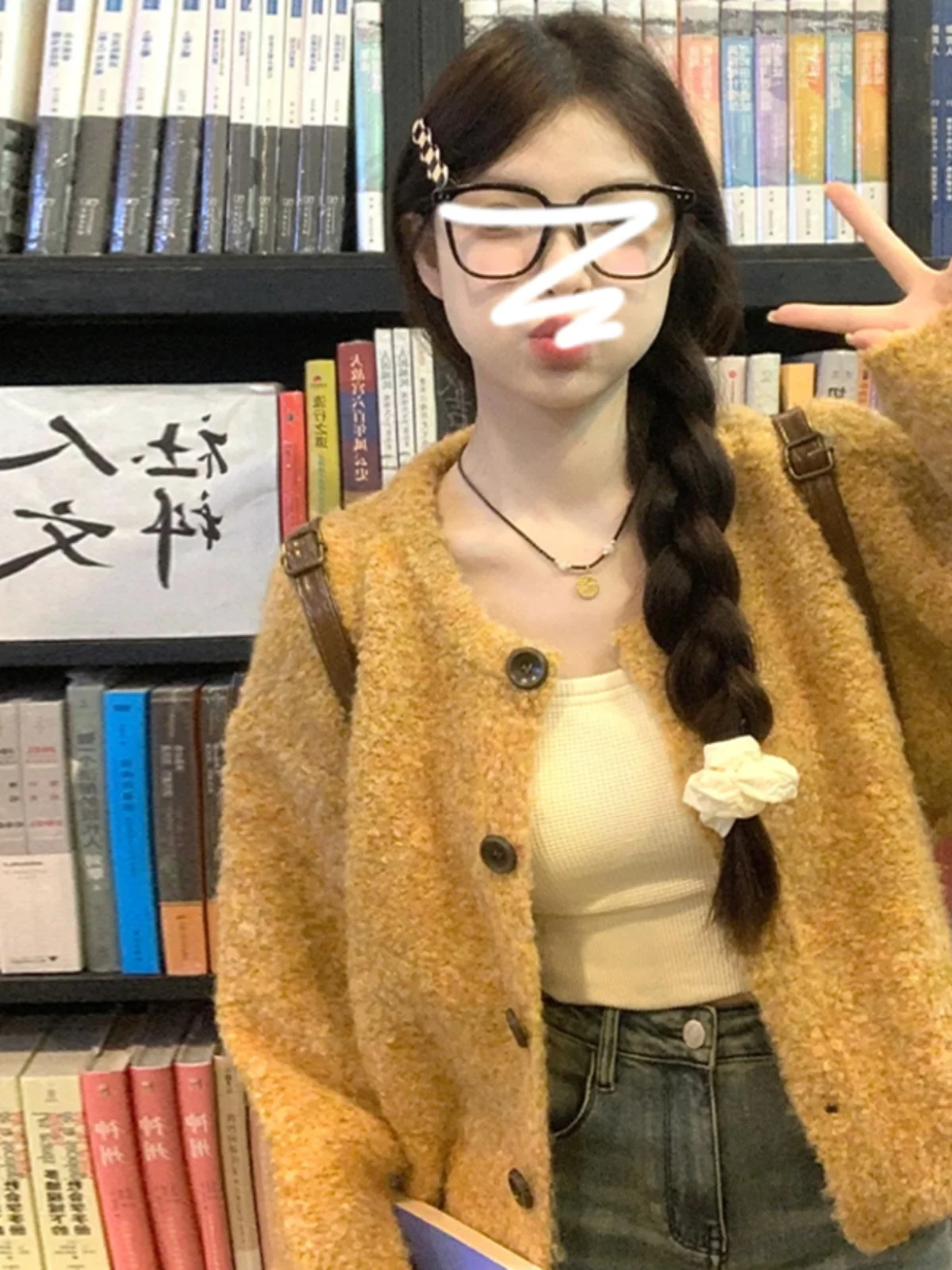 Early Spring Yellow Knitted Open Cardigan Sweater Women's Loose Fitting Comfortable Sle Spring Autumn 2025 New Soft Lazy Tr...