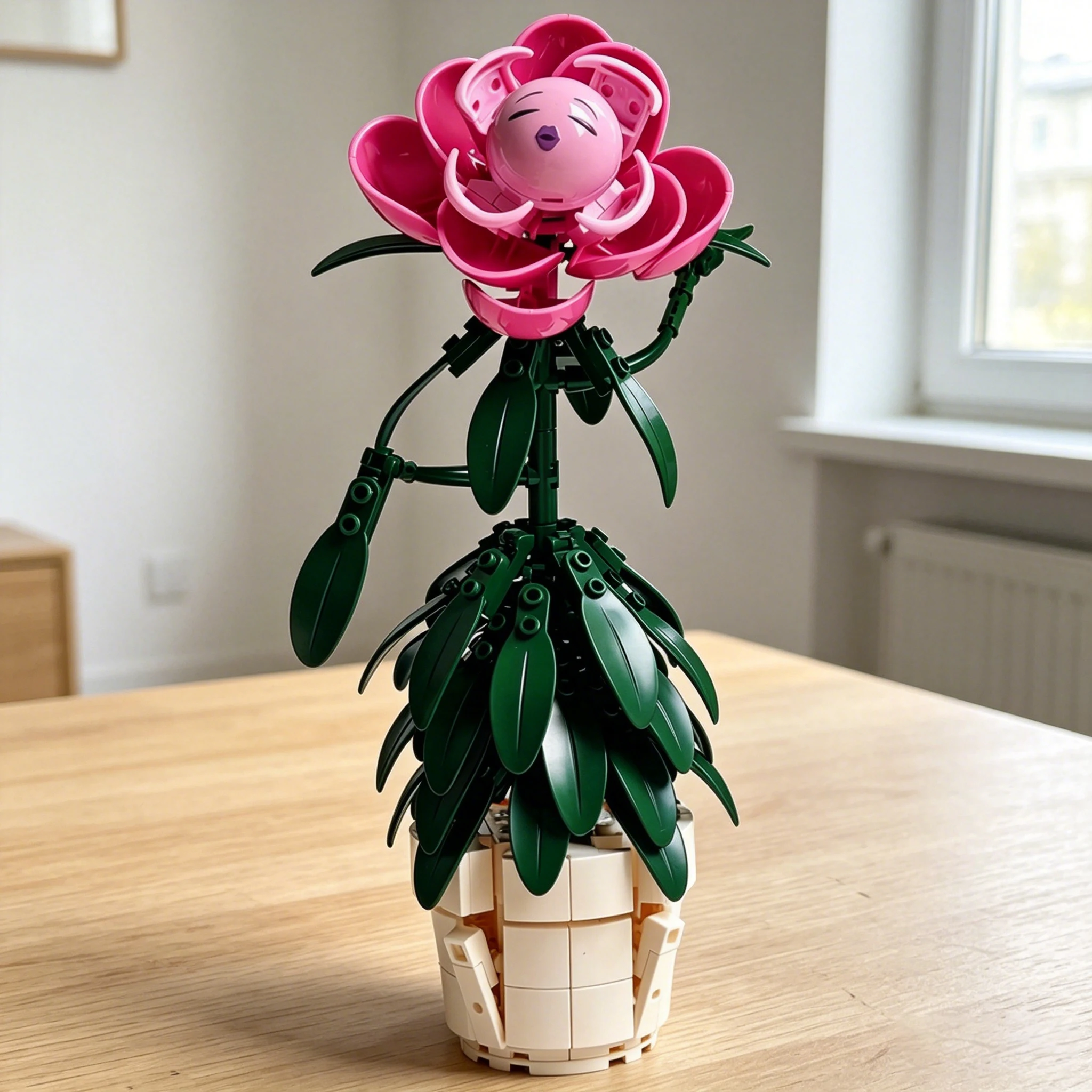 Image of Kreative Wunderland-Blumen-Bausteine Animierte Topfpflanzen-Modelle Konstruktionsbausteine Spielzeug Heimdekoration Weihnachtsgeschenke für Frauen