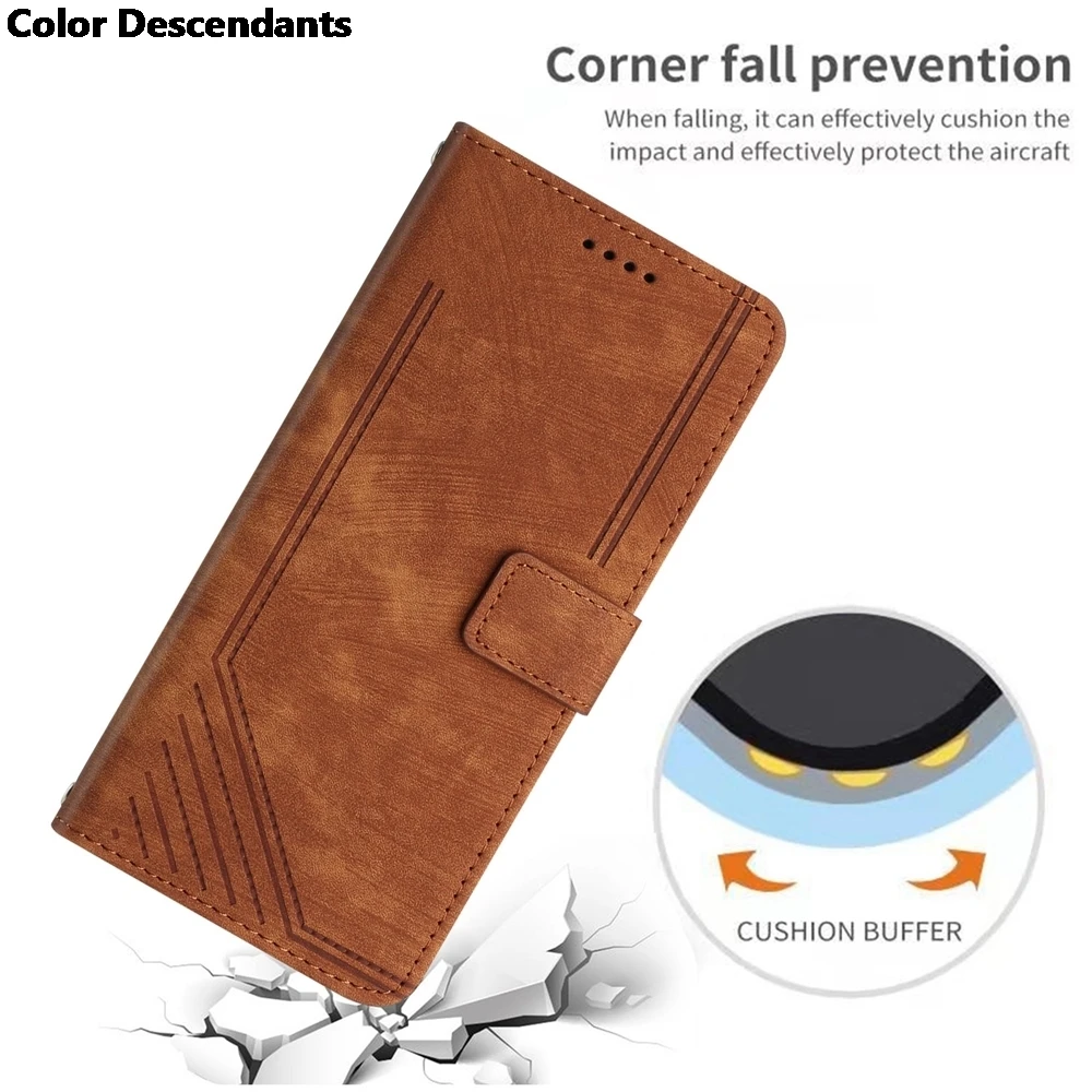 For Oppo A60 Phone Case on for OPPO A60 4G Wallet Fundas OppoA60 A 60 CPH2631 Luxury Skin Solid Color Soft Leather Protect Cover