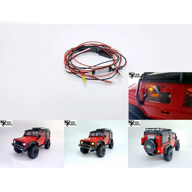 TRX4M Front and Rear Lighting System for 1/18 RC Crawler Traxxas TRX-4M Defender Upgrade Parts