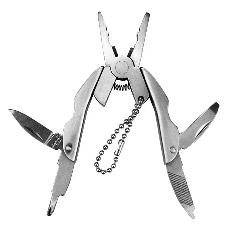 

Stainless Steel Folding Knife Portable Multifunctional Folding Pliers Keychain Screwdriver Camping Survival Tools Travel Kit