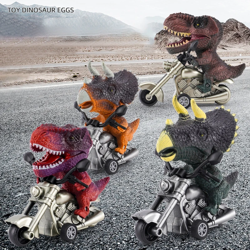 Dinosaur Motorcycle Toy Simulation Motorcycle Funny Triceratops Model Children Inertia Car Toys Christmas Gift