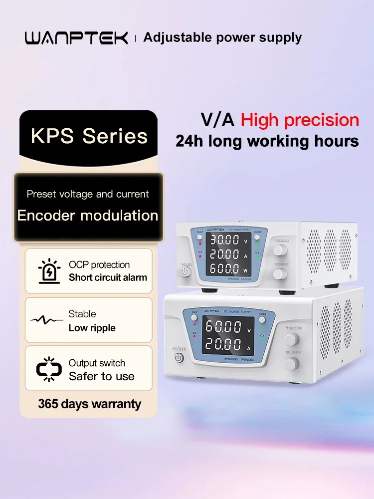 Wanptek Krachtige verstelbare voeding 30V 20A / 60V 20A Laboratorium schakelende voeding voor het opladen en verouderen van de batterij - afbeelding 2