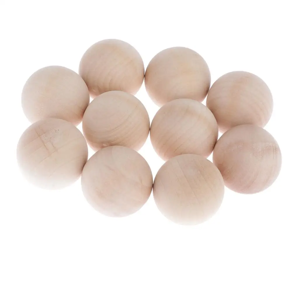 Bolas redondas de madera, 4cm, bolas de madera sin terminar para manualidades, bolsa de 10