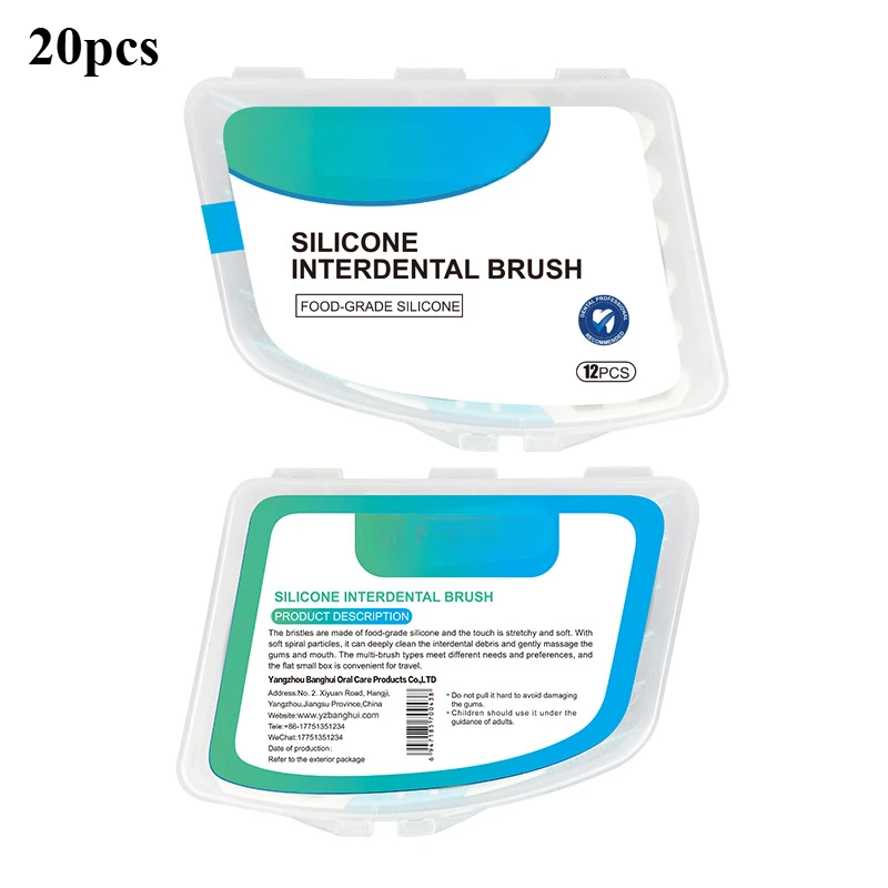 ซิลิโคนแปรงฟันซอกฟัน Interdental แปรงทําความสะอาดช่องปากเกรดอาหาร Mild ฟันไวท์เทนนิ่งแปรงสีฟันสุขภาพความงาม