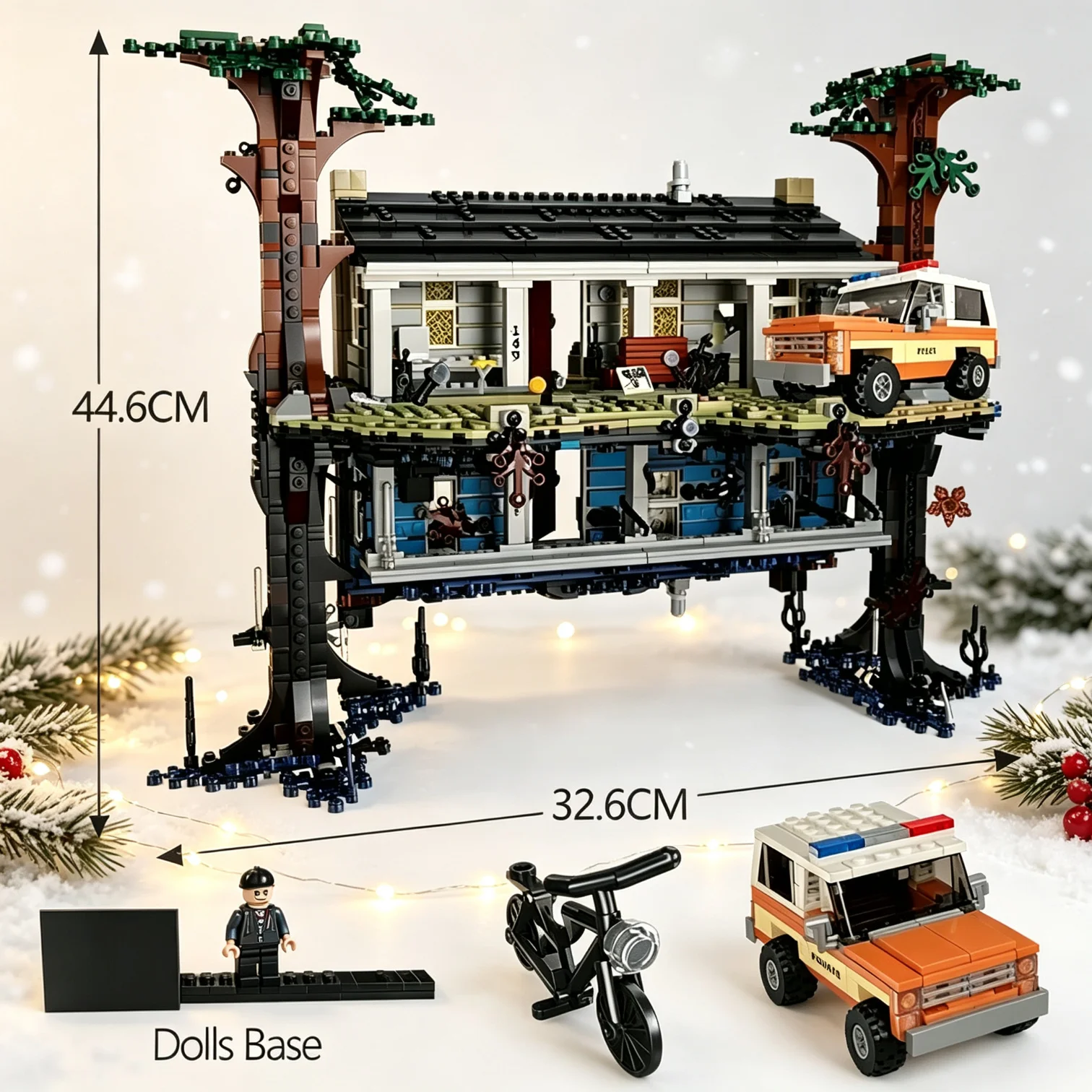 2287pcs Upside Down House Bricks Building Blocks Reversible Dual Scene Building Model Assembly Toys for Birthday Christmas Gifts