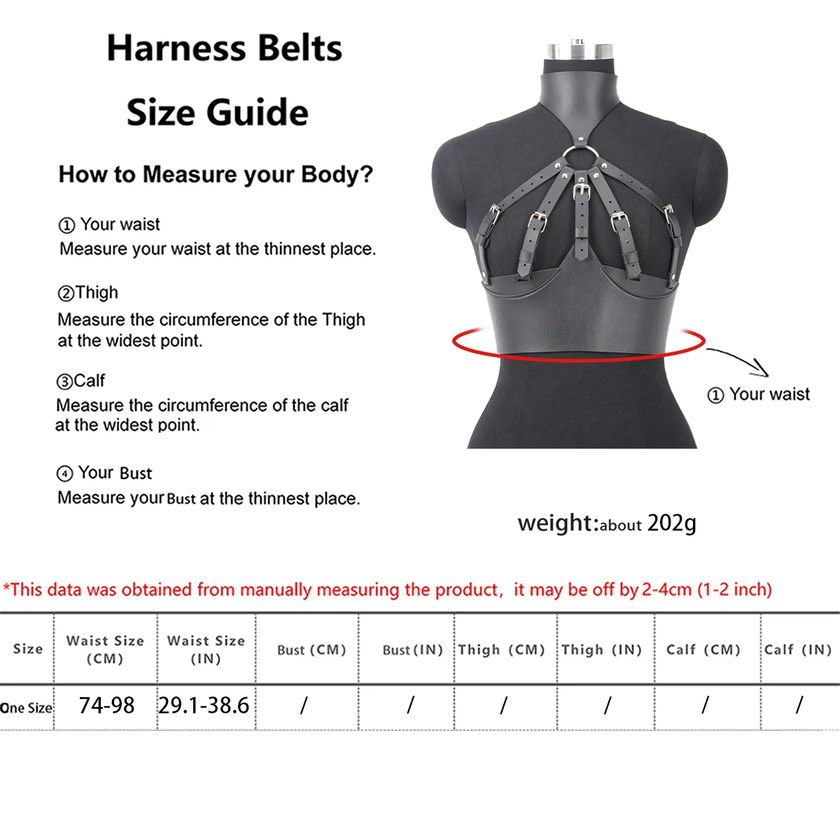 Fashion Belt Female Street Style Body Harness Breast Punk Belts Suspenders for Women Shaping Waistband Goth Clothing Accessories