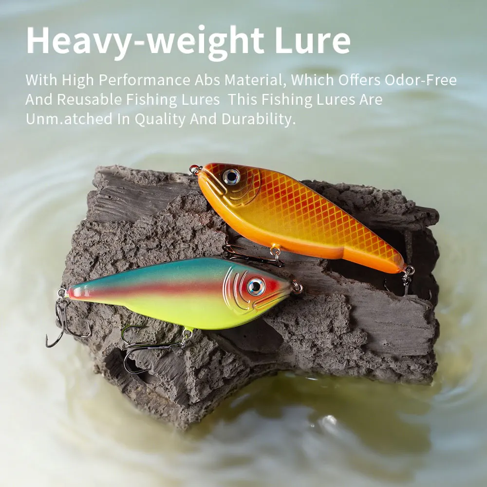 Hanlin 5.12inc/50g طائرة شراعية Jerkbait غرق الصيد إغراء Wobblers لعبة كبيرة الصيد بايك موسكي باستر الطعم الاصطناعي معالجة #6