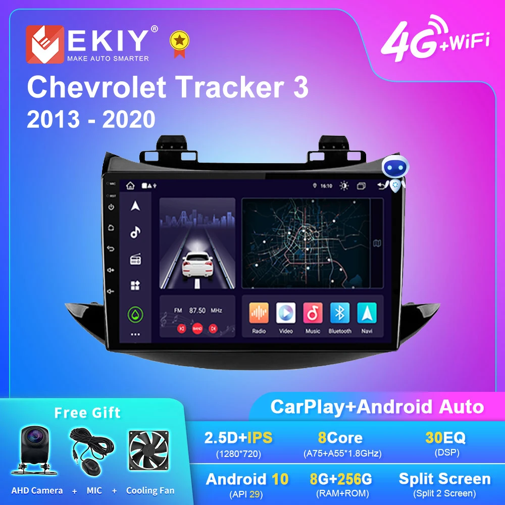 

Автомагнитола EKIY X7 на Android 10 для Chevrolet Tracker 3 2013-2020, стерео, GPS, навигатор, мультимедийный проигрыватель, 2DIN, Carplay, AI Voice