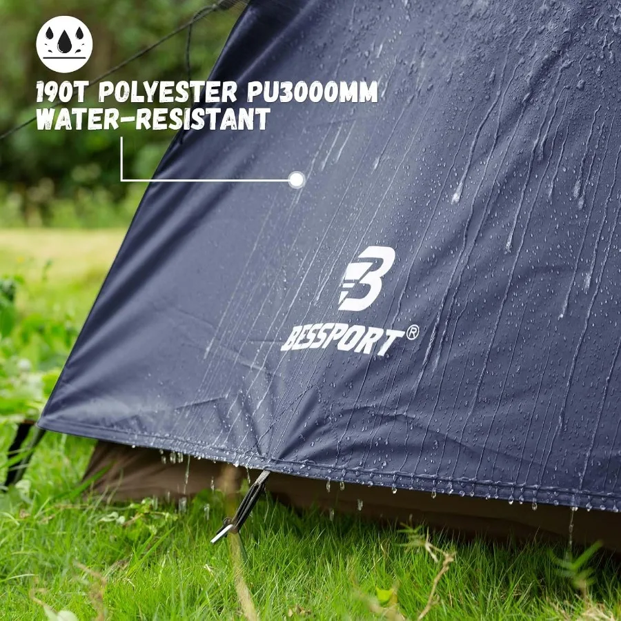 Tente de Camping pour 23 personnes, légère, imperméable, coupe-vent, deux portes, installation facile, Double couche, pour l'extérieur