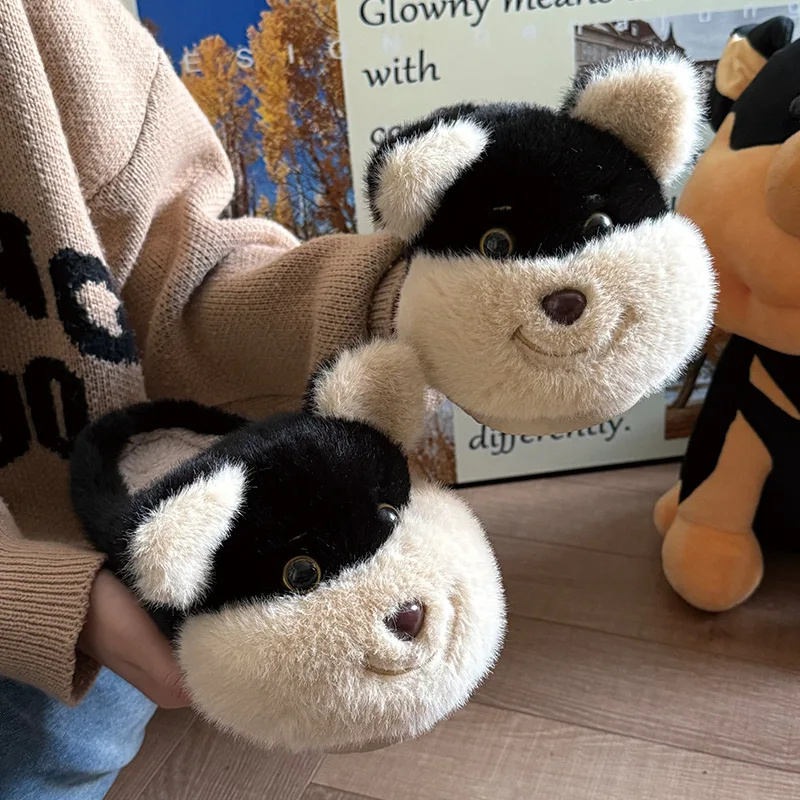 New Arrival Women's  Puppy Cartoon Slippers Autumn Winter Warm Fleece Lined Non-Slip Home & Outdoor Wearable Cotton Slippers