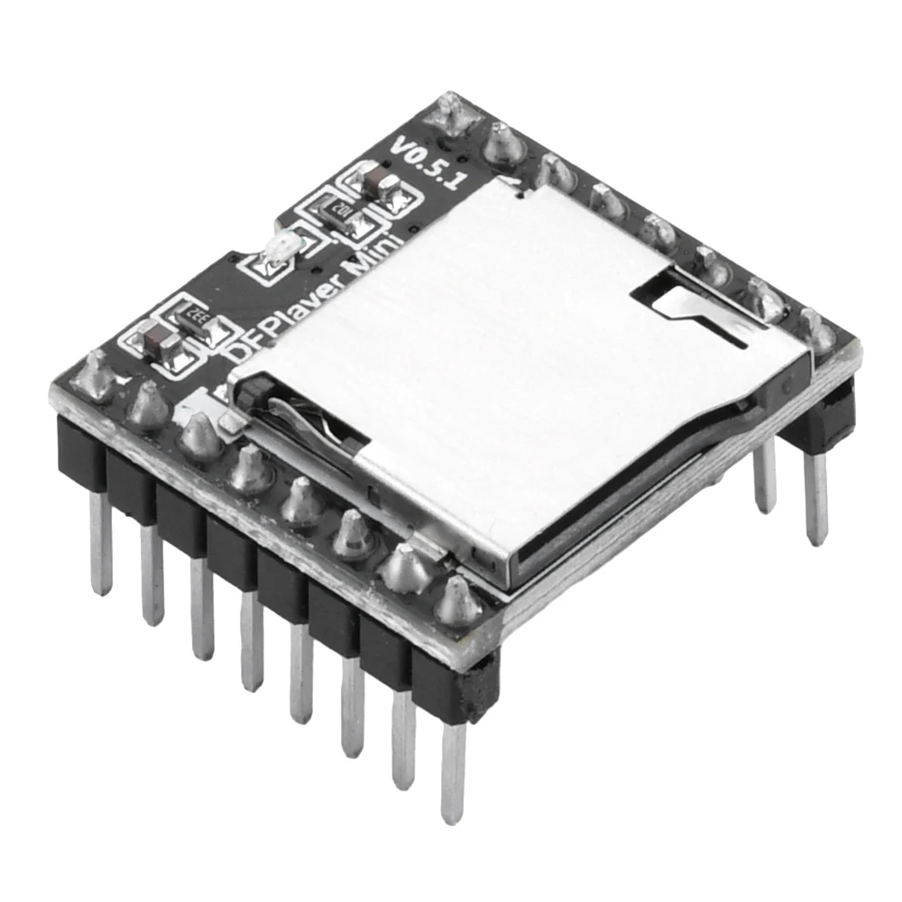DFPlayer Mini TF MP3-Player-Modul für Micro-SD-Karte U-Disk IO/Serieller Port/AD MP3-Sprachdecoder-Board für Arduino – Detail 6