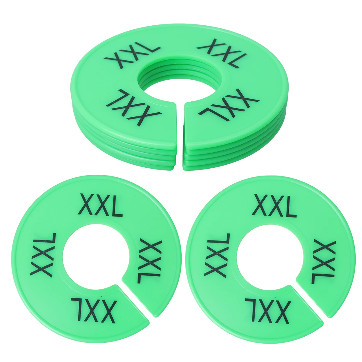

10 Pcs Wardrobe Clothes Divider Baby Clothing Size Circle Double Sided Shelf Dividers Green