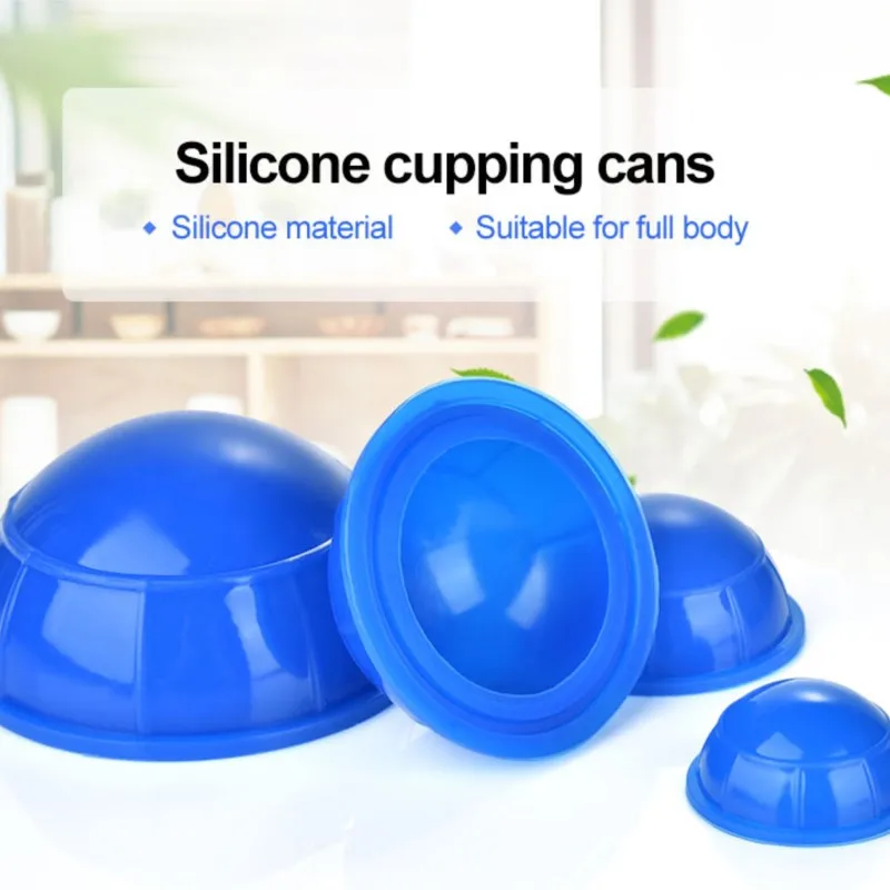 12PCS Silicone medical Vacuum Cans Massage Suction Cup Full Body Vacuum Massager Therapy Suction Cup Set Chinese Cupping