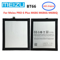New Original BT66 Battery Replacement For Meizu PRO 6 Plus 6+ M686 M686G M686Q Mobile Smart Phone Battery Batteries Bateria
