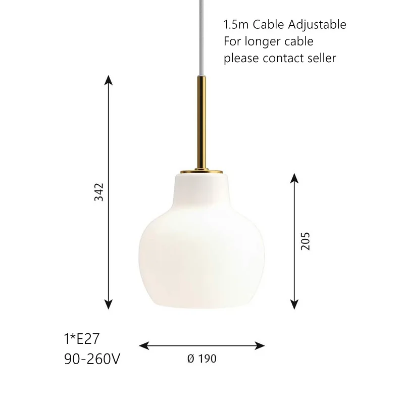 2023 New Nordic Modern Minimalista Salon Clothing Store Janela De Vidro Branco Pequeno Lustre Restaurante Bar Quarto Pingente Luz