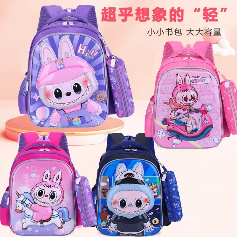 

LABUBU children Backpack Cute Cartoon labubu Boys and Girls Backpack Kindergarten Schoolbag Outdoor Hard Shell Shoulder Bag