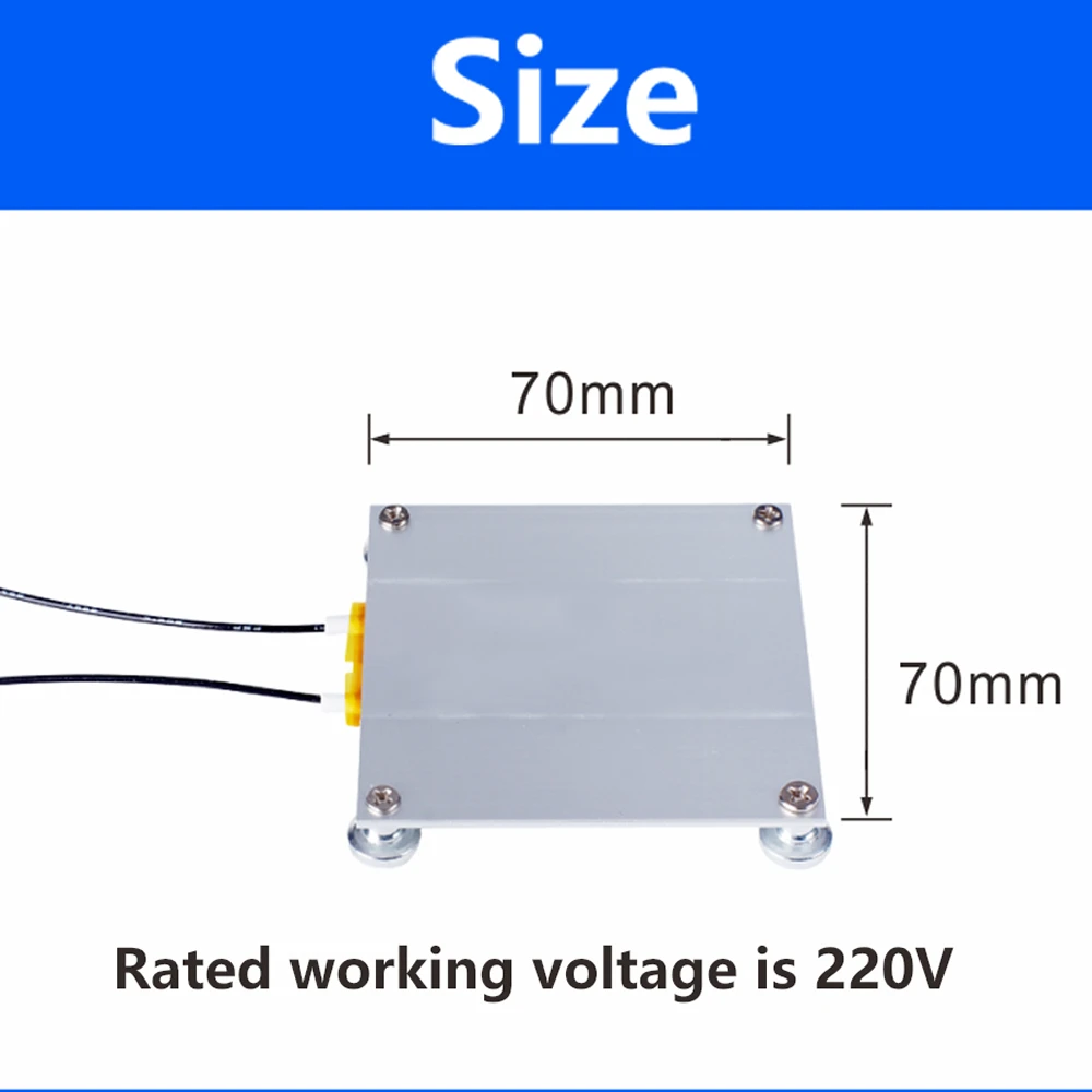 722長方形のアルミニウム加熱はんだチップ,はんだ除去用,LEDランプ,鉗子,ptc分割プレート,300w,400w,500w,600w