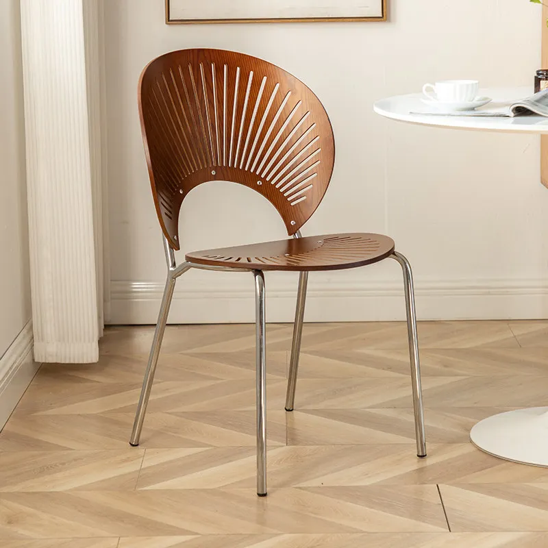 

Designer Wooden Dining Chair Modern Simple Home Furniture Casual with Backrest for Home Office and Hotel Use