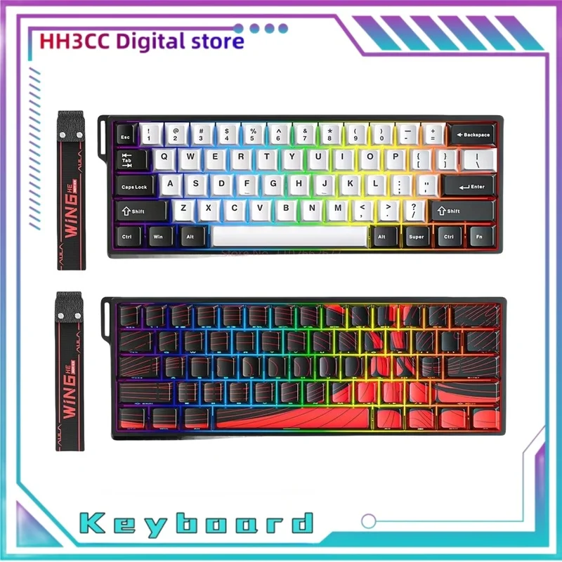 Win60/68he E-Sports Game Magnetic Axis Mechanical Keyboard Usb Interface Wired Connection Tablet Laptop Desktop Computer Office