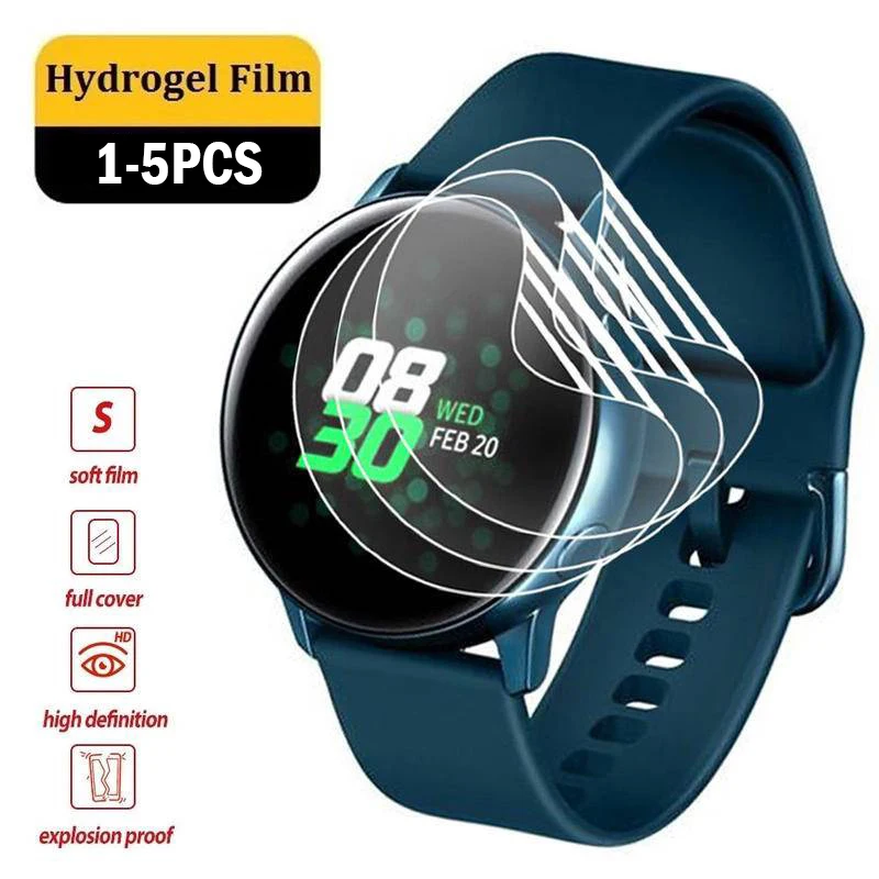 Soft Hydrogel Film For Samsung Galaxy Watch 5 4 Classic Active 2 Gear S3 Frontier Clear Screen Protector Smartwatch Accessories