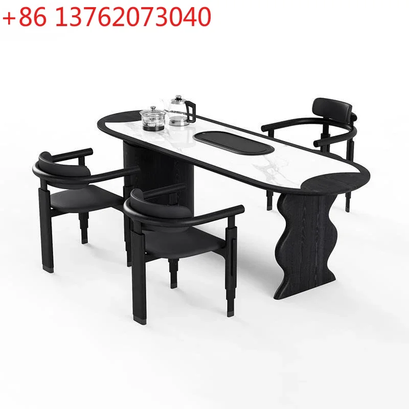 High-end desk integrated dual-purpose desk tea table and chair combination household