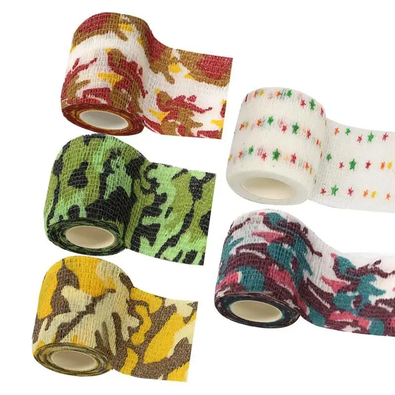 

Colorful Athletic Wrap Tape Self Adhesive Non-woven fabric Elastic Bandage Sports Protector Knee Finger Ankle Palm Shoulder