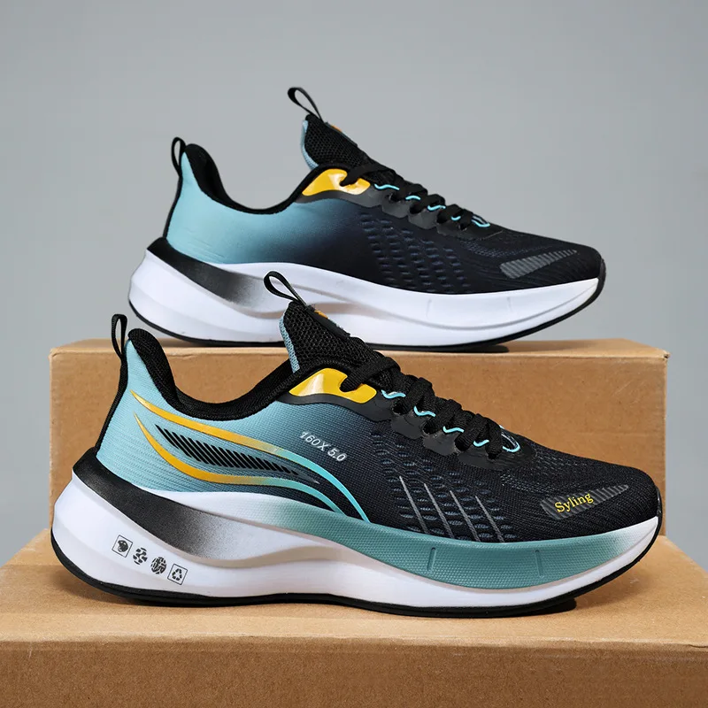 

Men's Running Shoes Lightweight Breathable Casual Sports Low-Top Lace-Up Mesh Fashionable Spring Autumn Men's Footwear