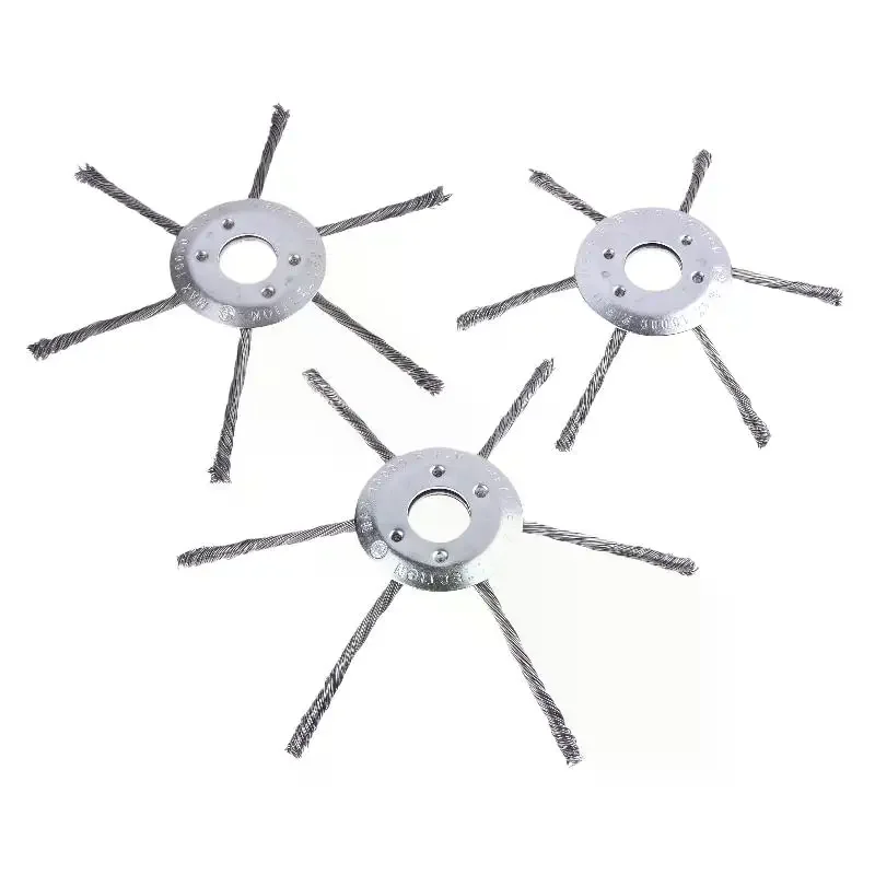 1Pcs Weed Removal Wheel Lawn Mowers Universal Parts 7/8/9-inch Lawn Mower Steel Wire Weed Trimmer Head Rust Removal Wheel