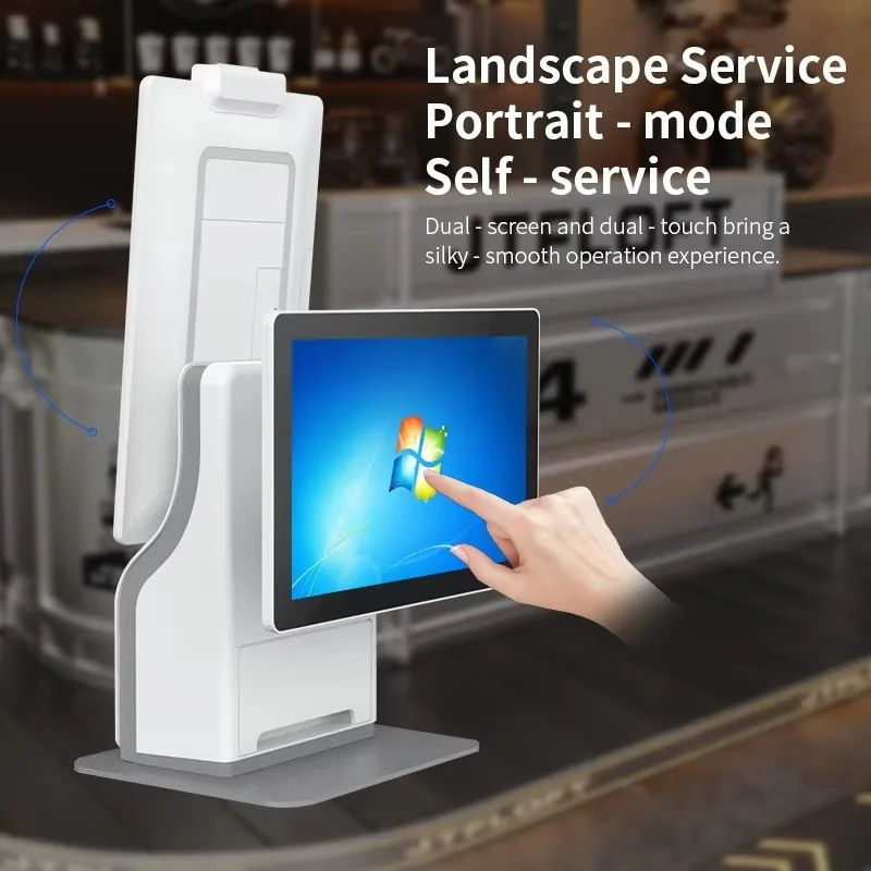 Self-service Kiosk for Restaurants & Hotels with Ordering Machine Touch Screen Cashless Payment SDK Enabled Desktop Version