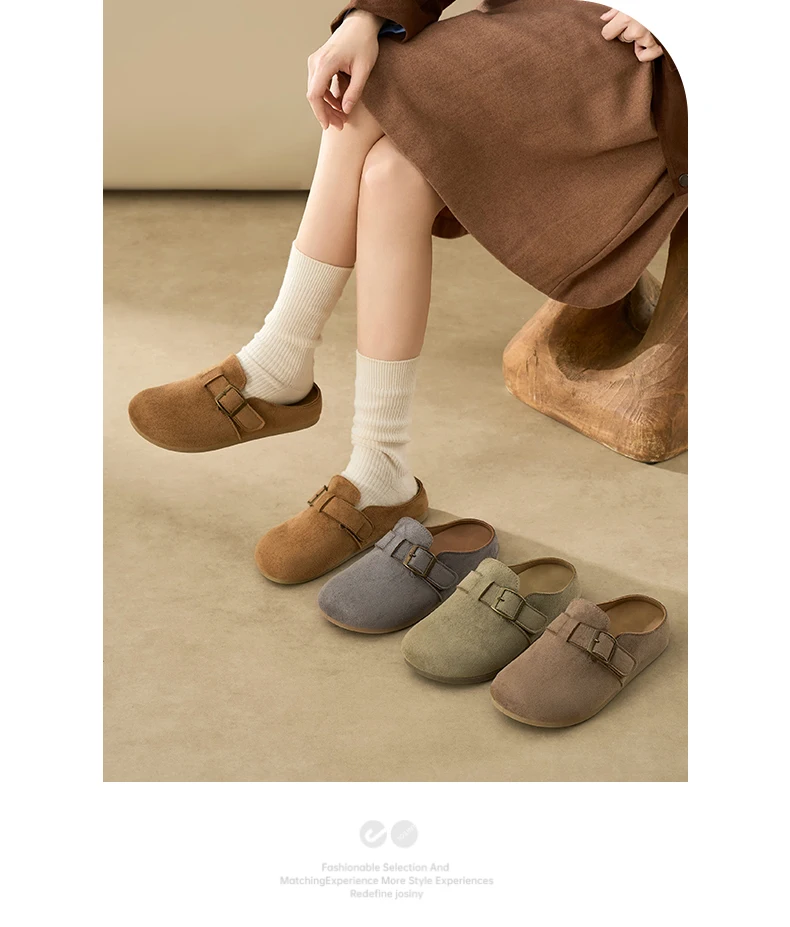 Damen-Komfort-Clogs, Slipper für drinnen, 4-Jahreszeiten rutschfeste flache Absätze, herausnehmbare Einlegesohle, für drinnen und draußen geeignete Pantoffeln. – Detail 10