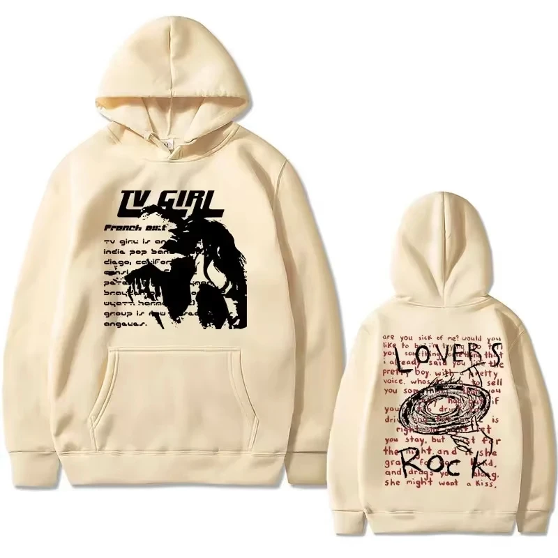 TV Girls Lovers Rock Songs Felpe con cappuccio stampate Album Poster Merch Felpe con cappuccio Top Felpa extra large vintage da uomo e da donna
