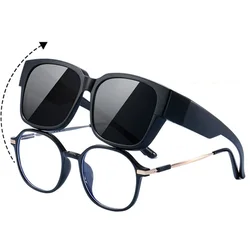 Men That Can Be Worn over Other Glasses for Driving Riding Fit Over Glasses Sunglasses Polarized Square Shades Wrap Around