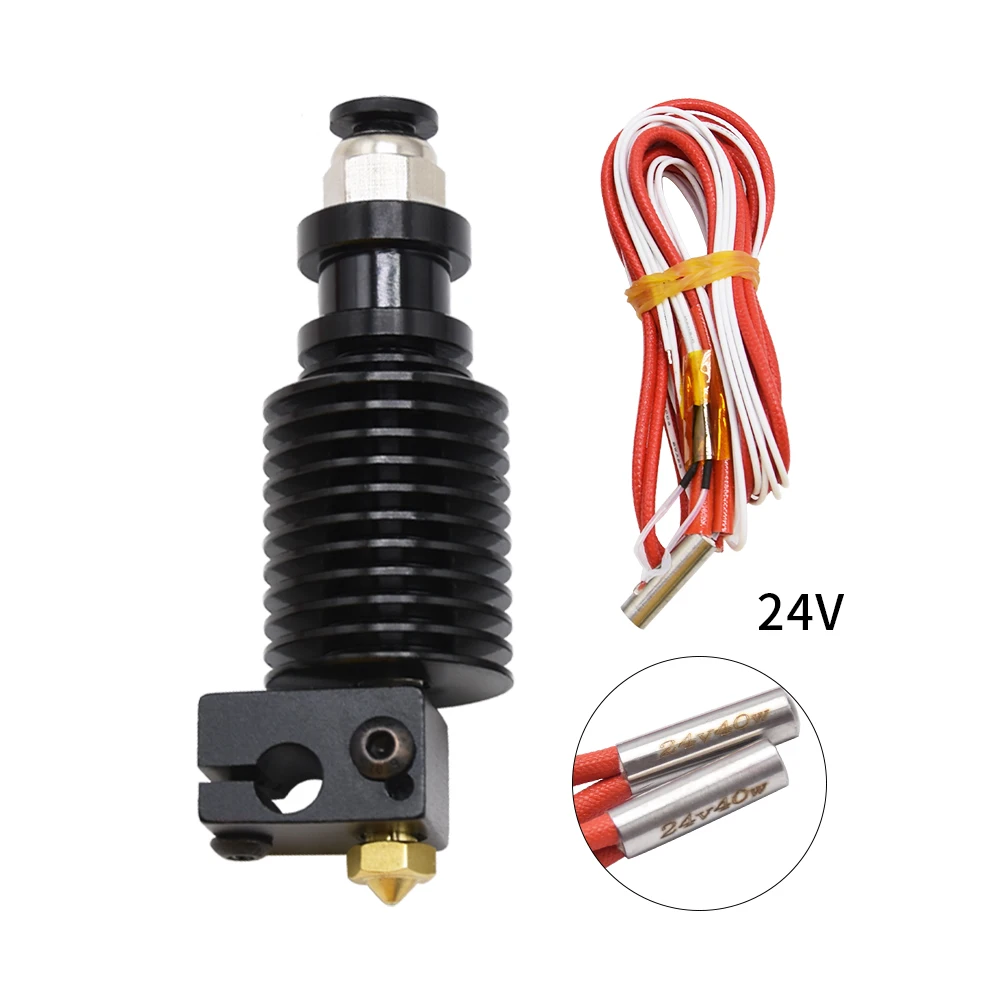 

E3DV6 Extruder Kit DIY Remote Extrusion Hot End Kit 12V/24V 40W 1.75mm Diameter 3D Printer Accessories
