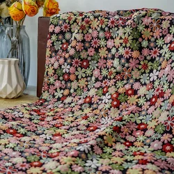 Classic Small Floral Yarn Dyed Jacquard Fabric Spring Autumn Women's Elegant Dress Diy Sewing Fabric 50cmx150cm