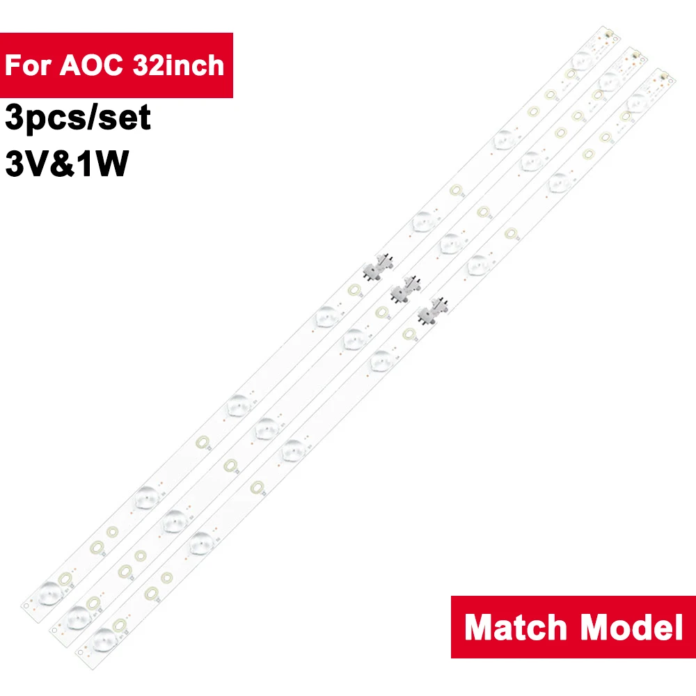 

3Pcs/Set 3V Led Tv Backlights Strip For AOC 32inch GJ-2K15 D2P5-315 D307-V3.1-01 L68-2 TV Backlight Bar 315LM00002 LE32H1461