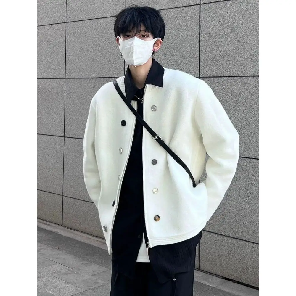 

Открытый кардиган в американском стиле ретро, белый вязаный свитер, мужская повседневная универсальная осенне-зимняя верхняя одежда для пар