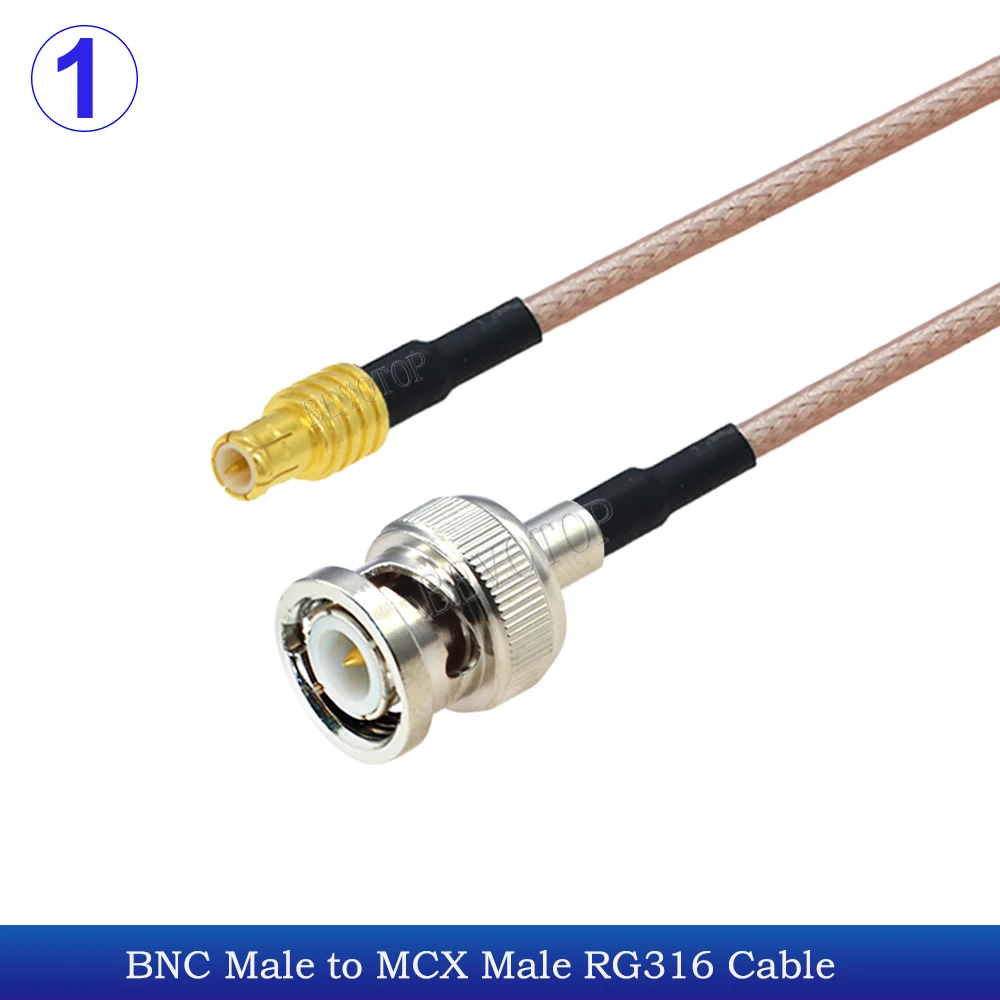 RG-316 MCX Male Straight/Right Angle to BNC Male/Female Connector RG316 RF Coax Cable Extension Cable Coaxial Jumper Cord